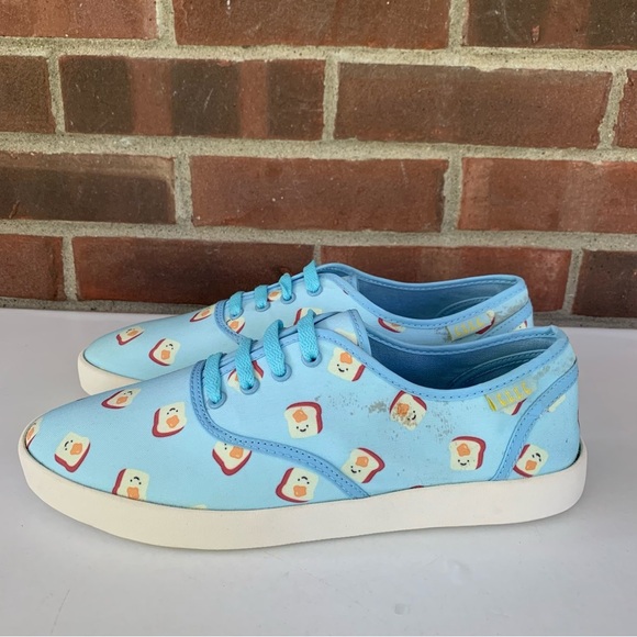 Cute To The Core Toast Print Lace Up Sneakers Women’s US 10 M - Picture 9 of 9